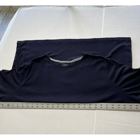 The Talbots Tee Woman 3X 100% Pima Cotton Stretch Navy Minimalist Capsule - Picture 5 of 7